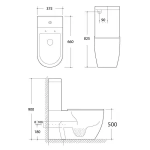 Isaac Round Comfort Height Close Coupled Toilet with Soft Close Seat