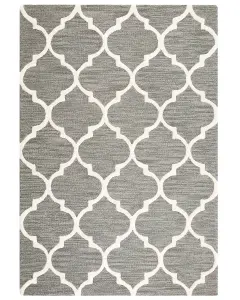 Wool Area Rug 140 x 200 cm Grey YALOVA