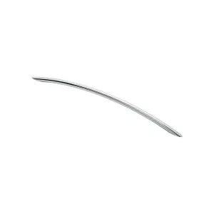 Curved Bow Cabinet Pull Handle 338 x 10mm 288mm Fixing Centres Chrome