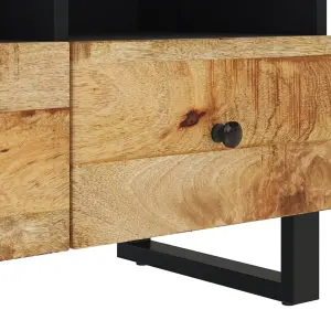 Berkfield TV Cabinet 70x33x46cm Solid Wood Mango