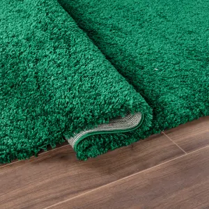 Smart Living Shaggy Soft Thick Area Rug, Living Room Carpet, Kitchen Floor, Bedroom Soft Rugs 60cm x 110cm - Emerald