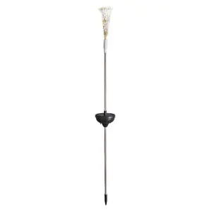 Solar Silver effect Starburst Solar-powered LED Outdoor Stake light