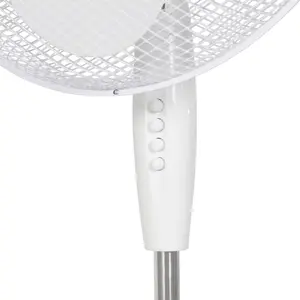 Igenix DF1655 Pedestal Fan, 16 Inch, 50 W, Oscillating, 3 Speeds, White