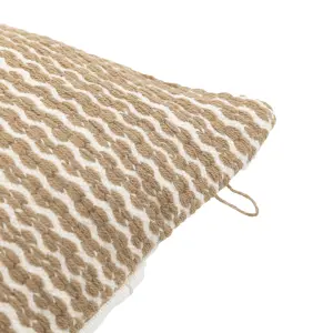 Gallery™ Beige & White Stripe Indoor Cushion (L)45cm x (W)45cm