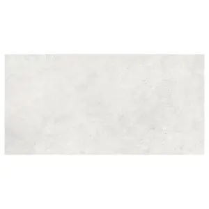 Glen Matt White Concrete Effect Porcelain Outdoor Tile - Pack of 32, 23.04m² - (L)1200x(W)600