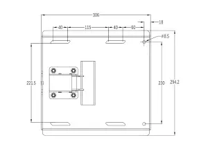 Multibrackets M Universal Swing Arm 180 Degrees, for TVs 48-69" - Black