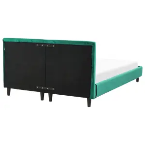 Fabric EU Double Size Bed Dark Green FITOU