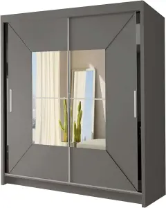 Sliding Wardrobes 4U Buckingham Mirror Sliding Door Wardrobe W1200mm x H2170mm