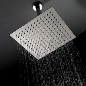 ENKI Chrome Square Ultra Slim Stainless Steel Shower Head 300mm