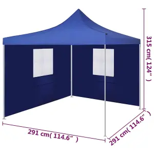 Berkfield Foldable Tent with 2 Walls 3x3 m Blue