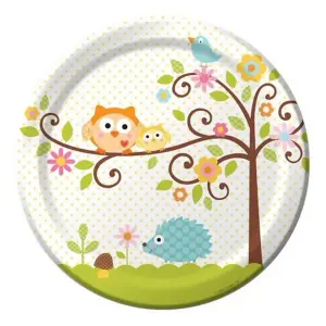 Creative Converting Happi Tree Party Plates (Pack of 8) Multicoloured (One Size)