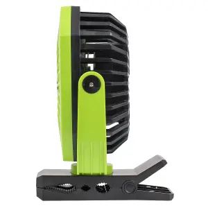 Sealey 4-Speed Portable Clip Fan with Worklight 8" Multiple Speeds Rechargeable