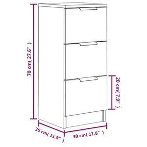 Josafat 30Cm Wide 6 Drawer (Set of 2) Dark Brown