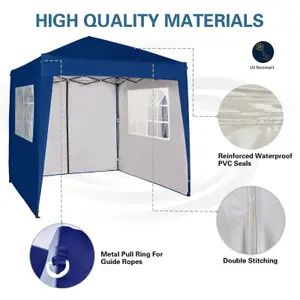 MCC Direct 2X2 Pop up Blue Gazebo with Sides