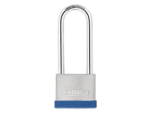 ABUS Mechanical 50mm Silver Rock™ 5 Padlock Long Shackle 80mm