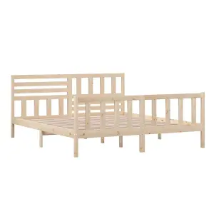 Berkfield Bed Frame Solid Wood 180x200 cm Super King