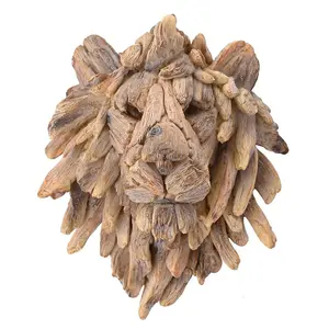 Naturecraft Resin Driftwood Collection Lion Head Wall Art