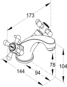 GoodHome Etel Basin Mono mixer Tap