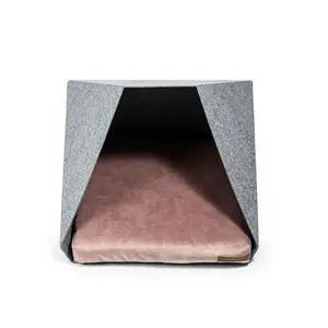 Polyester Pet Bed Grey/Pink