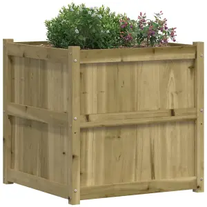 Berkfield Garden Planter 70x70x70 cm Impregnated Wood Pine