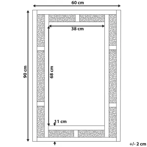 Beliani Glam Wall Mirror AVRILLE Silver