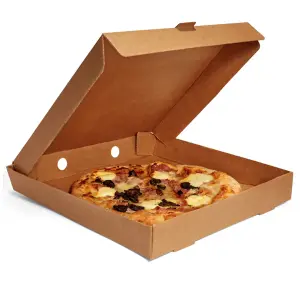 10 x Brown 12" (12.5 x 12.5 x 1.9") Cardboard Postal, Takeaways, Restaurants, Desserts & Pizza Take Out Boxes