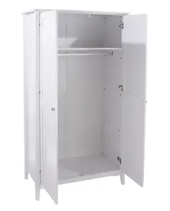 2 door painted wardrobe - Como White