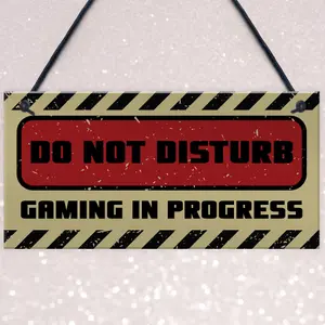 Do Not Disturb Gaming Sign Hanging Gaming Room Sign For Man Cave Gamer Room