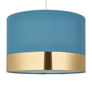 Amara Brushed Teal Lamp shade (D)30cm