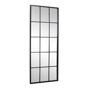 Melody Maison Extra Large Matt Black Window Mirror 144cm x 59cm