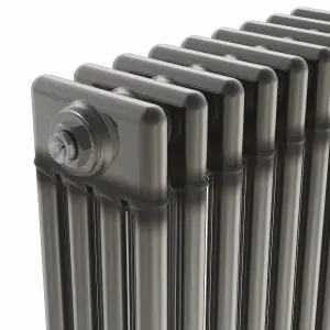 Right Radiators 1500x380 mm Vertical Traditional 4 Column Cast Iron Style Radiator Raw Metal