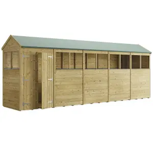 BillyOh Switch Tongue and Groove Apex Wooden Shed - 20x4 Windowed - 15mm Thickness