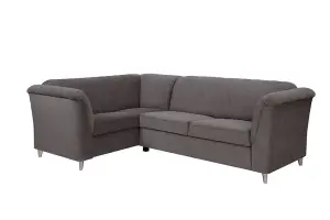 Furniture Stop - Adrian Corner Sofa Graphite Left Hand