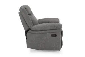 Rowan 3 Seater Recliner Sofa, Dark Grey Faux Leather