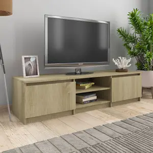 Berkfield TV Cabinet Sonoma Oak 140x40x35.5 cm Engineered Wood