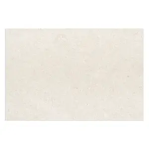 Azure Matt White Stone Effect Porcelain Outdoor Tile - Pack of 20, 10.8m² - (L)900x(W)600mm