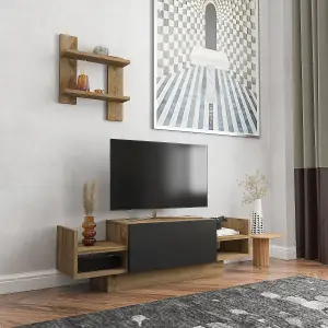 Decorotika Modern Bahara TV Stand With Shelves