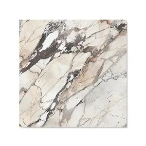 Off White Marble Effect Premium Glass Kitchen Splashback W700mm x H650mm