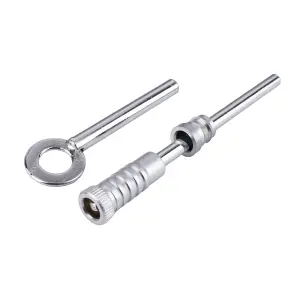 Sash Heritage Dual Screw with Key - 100mm - Satin Chrome