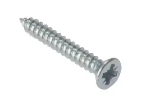 Forgefix Pozidriv Self-Tapping Screws 1In x 6 Box of 200 - Zinc Plated and Countersunk