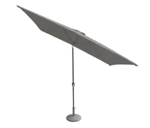 Grey 2.4x3m Crank and Tilt Parasol - Grey Pole (38mm Pole, 8 Ribs)