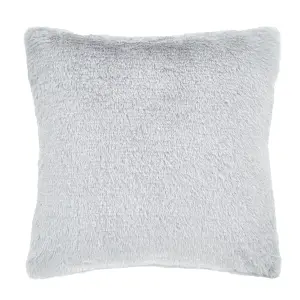 Catherine Lansfield Cosy Glamour Fur 45x45 cm Cushion Silver Grey