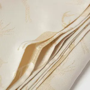 Homescapes Gold Stag Christmas Table Cloth, 132 x 178 cm