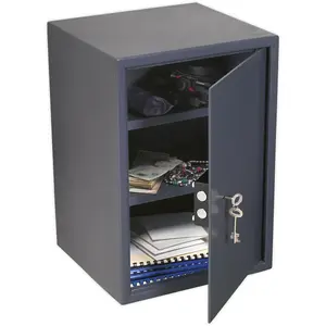 Heavy-Duty Floor and Shelf Mounted Security Safe with Dual Bolt Lock and 2 Keys