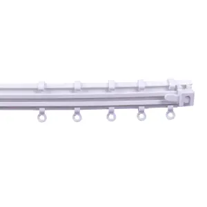 GoodHome Kias Matt White Non extendable Curtain coil track, (L)5m