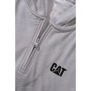 Caterpillar - Coolmax Quarter Zip Hoodie - Grey - Large