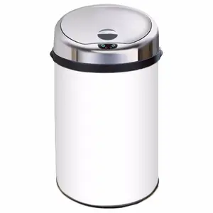 Ladson Steel Motion Sensor Rubbish Bin White / 30L