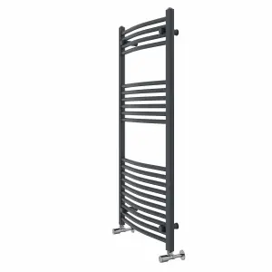 Rinse Curved Bathroom Heated Towel Rail Ladder Radiator Anthracite 1200x600mm