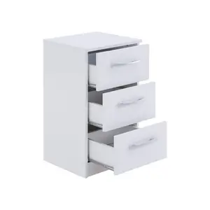 Marquitta 3 Drawer Bedside Table White