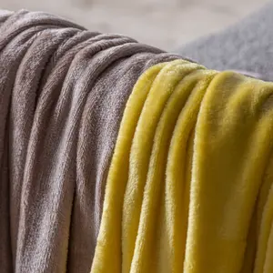 Gallery™ Taupe Flannel Fleece Throw